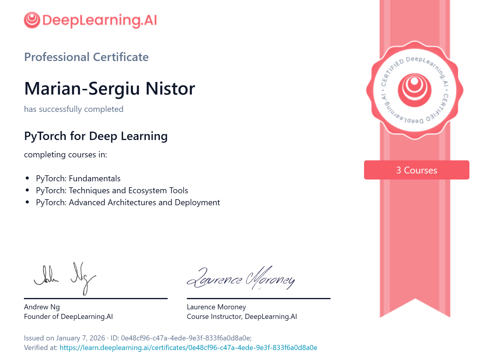 PyTorch for Deep Learning Specialization
